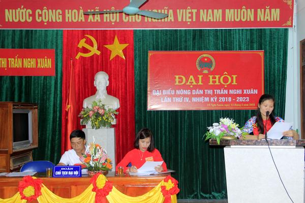 Hội Nông dân thị trấn Nghi Xuân đại hội nhiệm kỳ 2018-2023