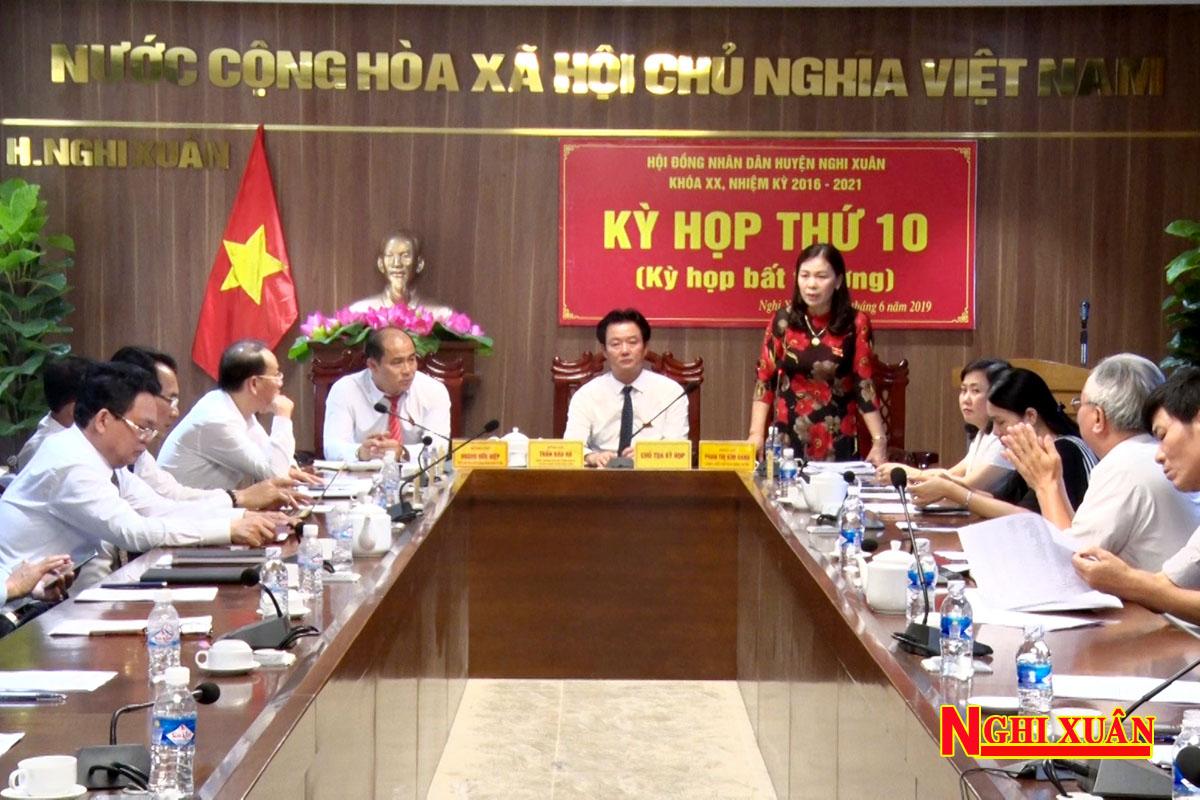 HĐND huyện Nghi Xuân khóa XX tổ chức kỳ họp thứ 10