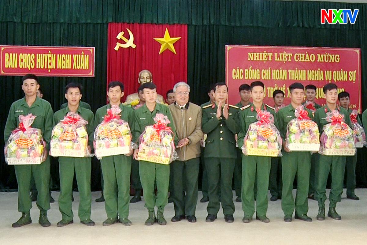 Nghi Xuân đón nhận 72 quân nhân hoàn thành nghĩa vụ trở về