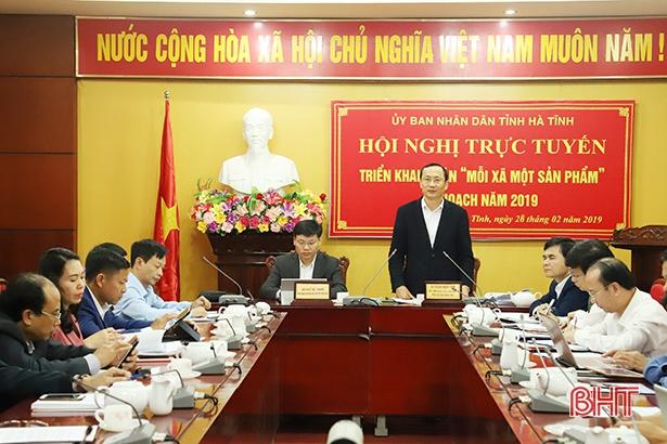 Hội nghị trực tuyến triển khai đề án “Mỗi xã một sản phẩm”.