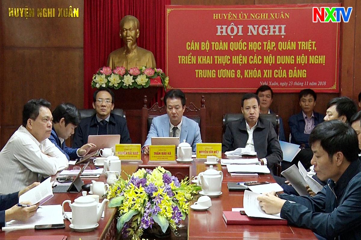 Nghi Xuân tham gia Hội nghị trực tuyến toàn quốc quán triệt Nghị quyết Trung ương 8