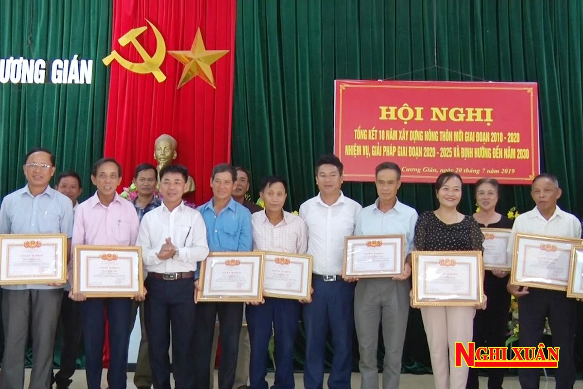 Các địa phương Xuân Viên, Cương Gián tổng kết 10 năm xây dựng nông thôn mới