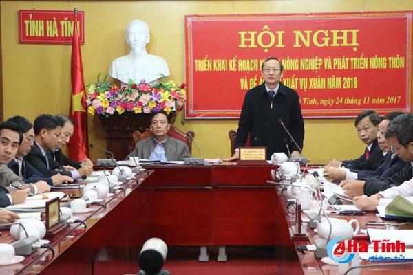 Nghi Xuân tham gia hội nghị trực tuyến triển khai kế hoạch ngành NN&PTNT và đề án sản xuất vụ xuân 2018