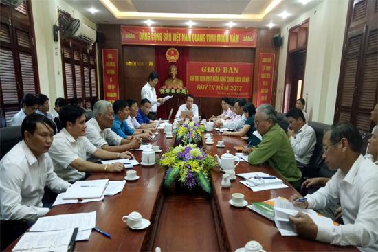 Ban đại diện HĐQT Ngân hàng CSXH huyện giao ban công tác quý IV