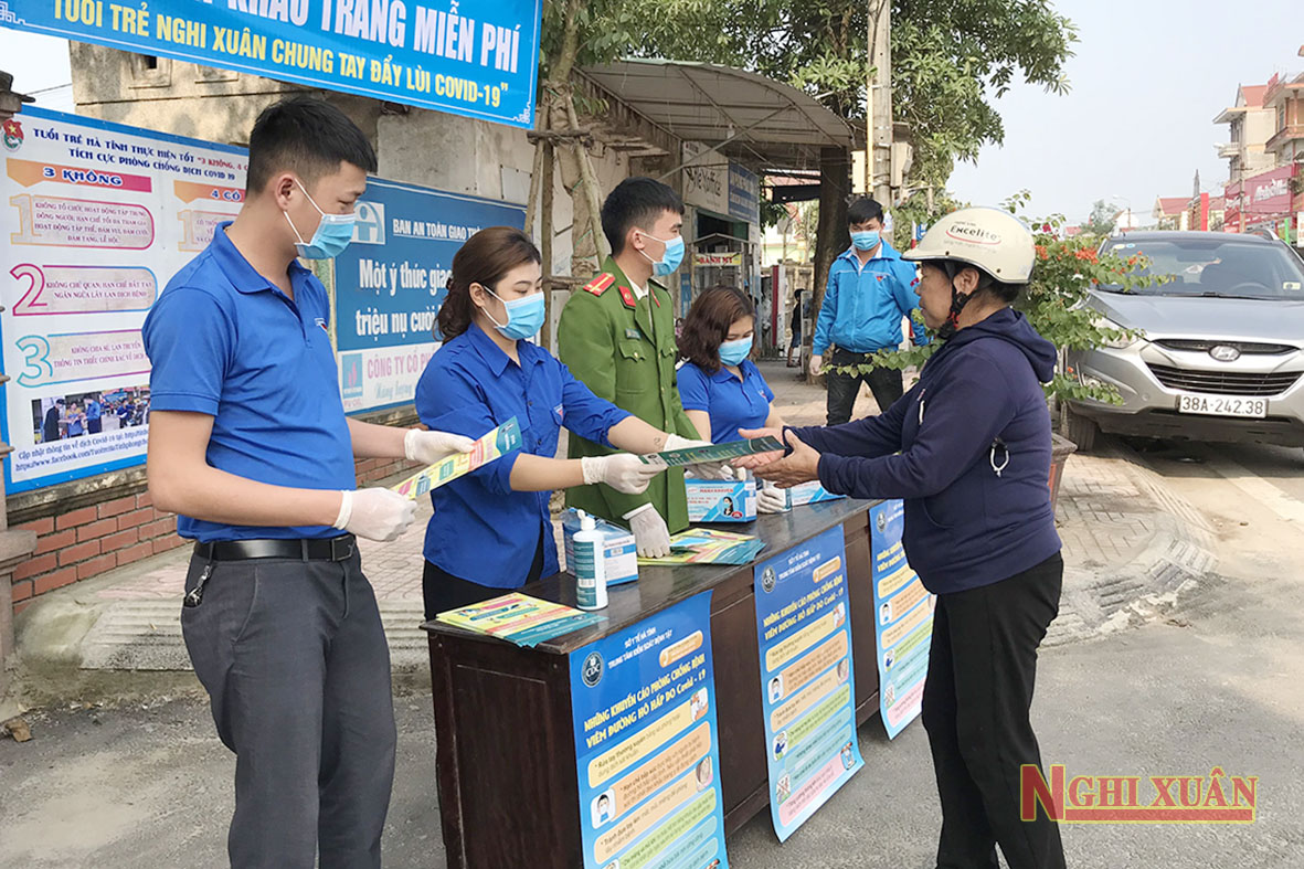 Tuổi trẻ Nghi Xuân chung tay phòng, chống dịch Covid-19