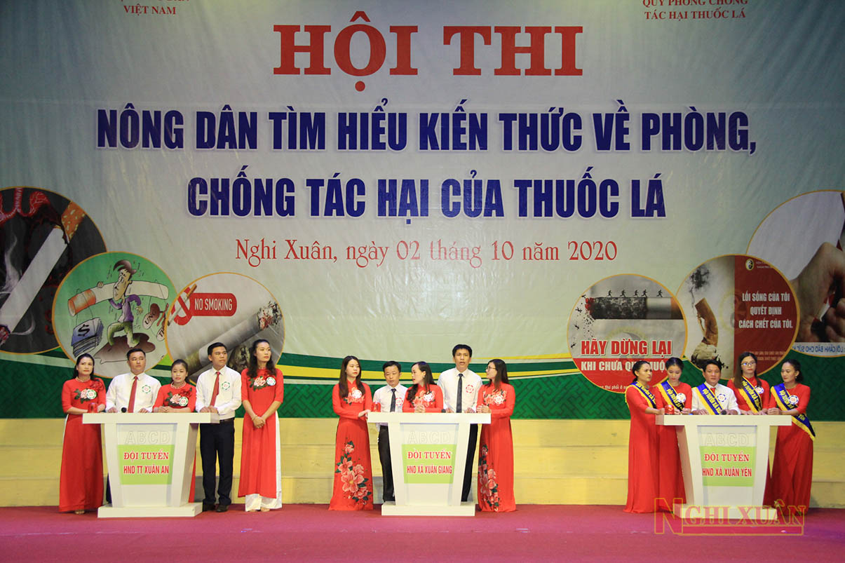 6 đội tranh tài Hội thi "tìm hiểu kiến thức về phòng, chống tác hại của thuốc lá năm 2020"