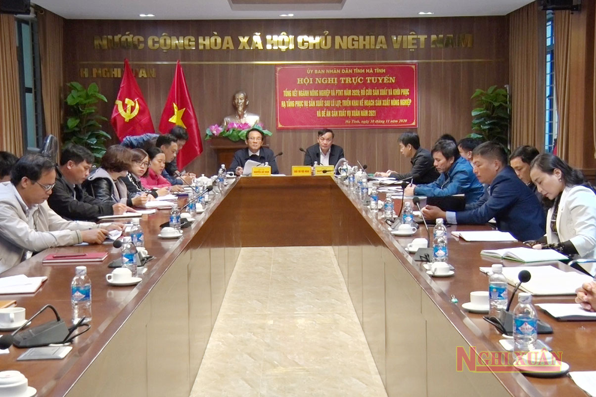 Hội nghị trực tuyến toàn tỉnh tổng kết ngành nông nghiệp và phát triển nông thôn năm 2020