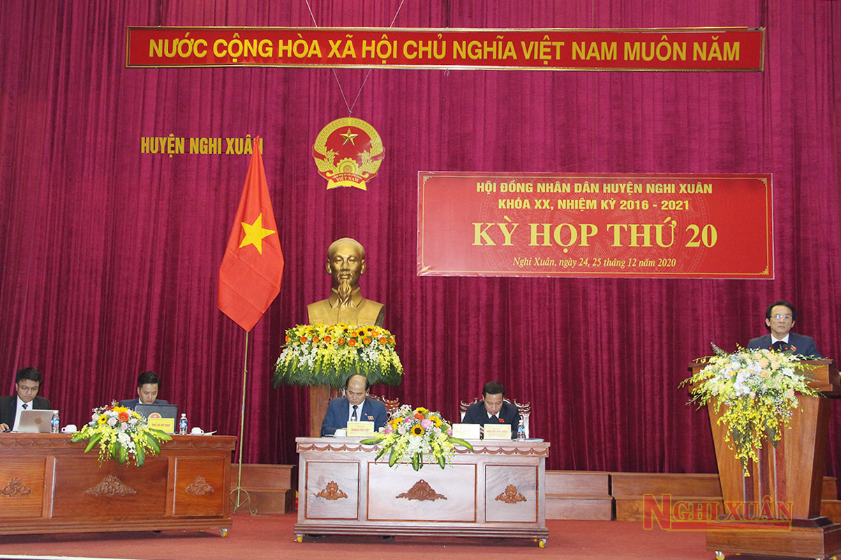 Bế mạc kỳ họp thứ 20 - HĐND huyện Nghi Xuân khóa XX