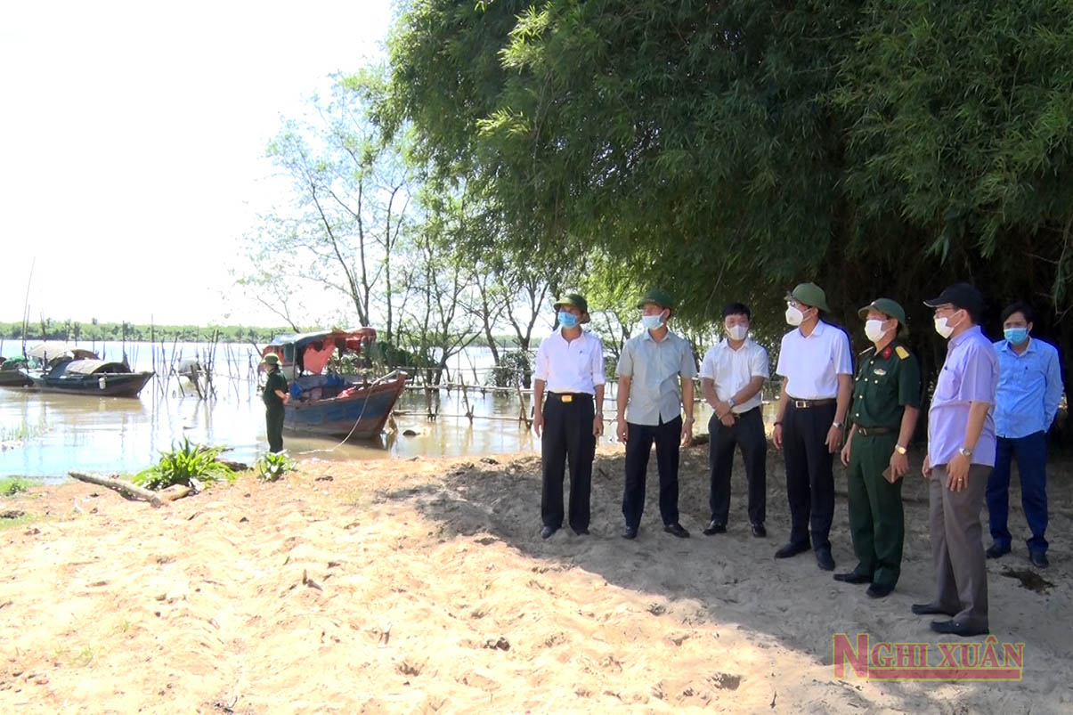 Tỉnh kiểm tra công tác phòng chống thiên tai tại huyện Nghi Xuân