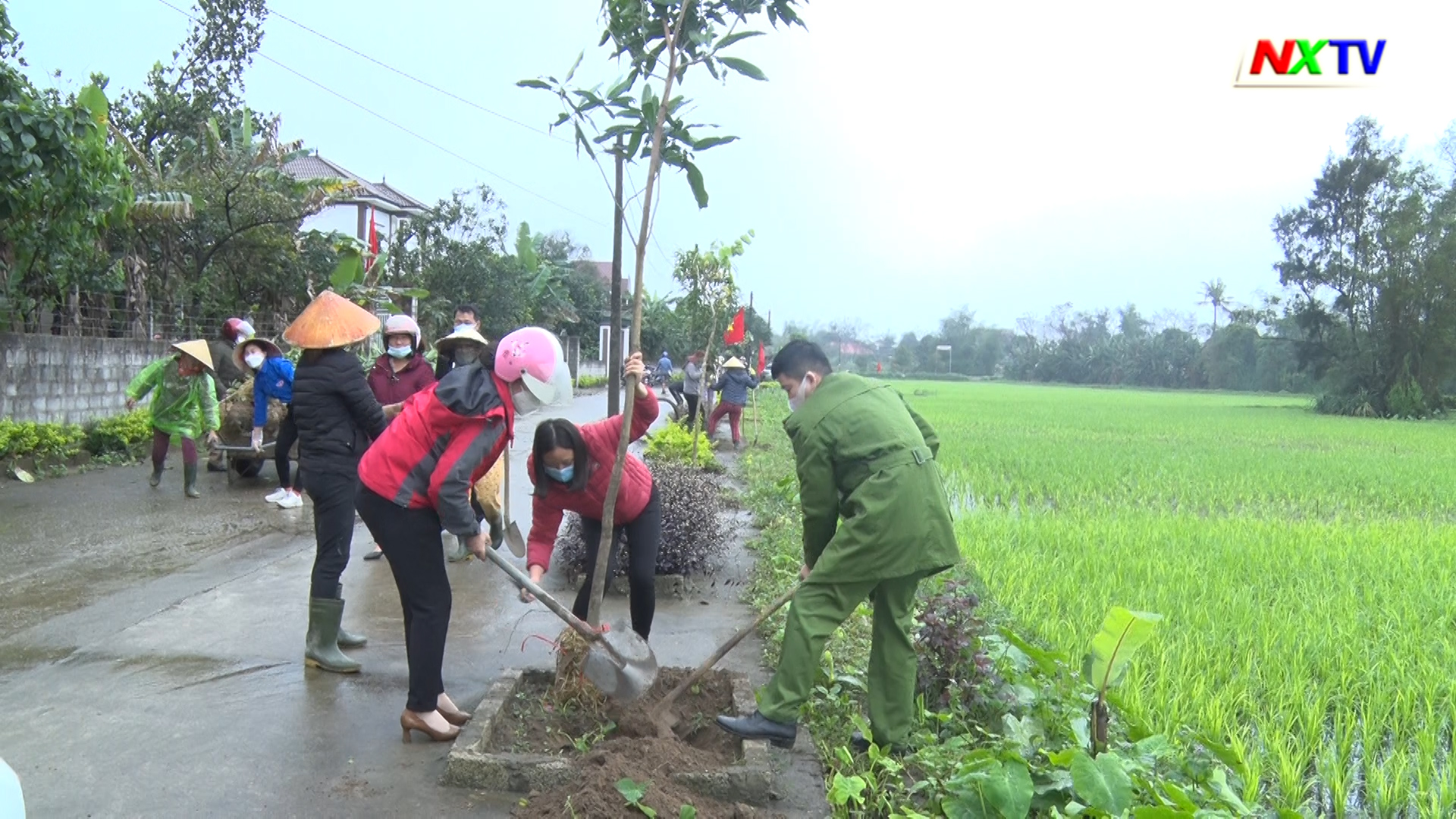 Xã Xuân Hải ra quân xây dựng nông thôn mới nâng cao