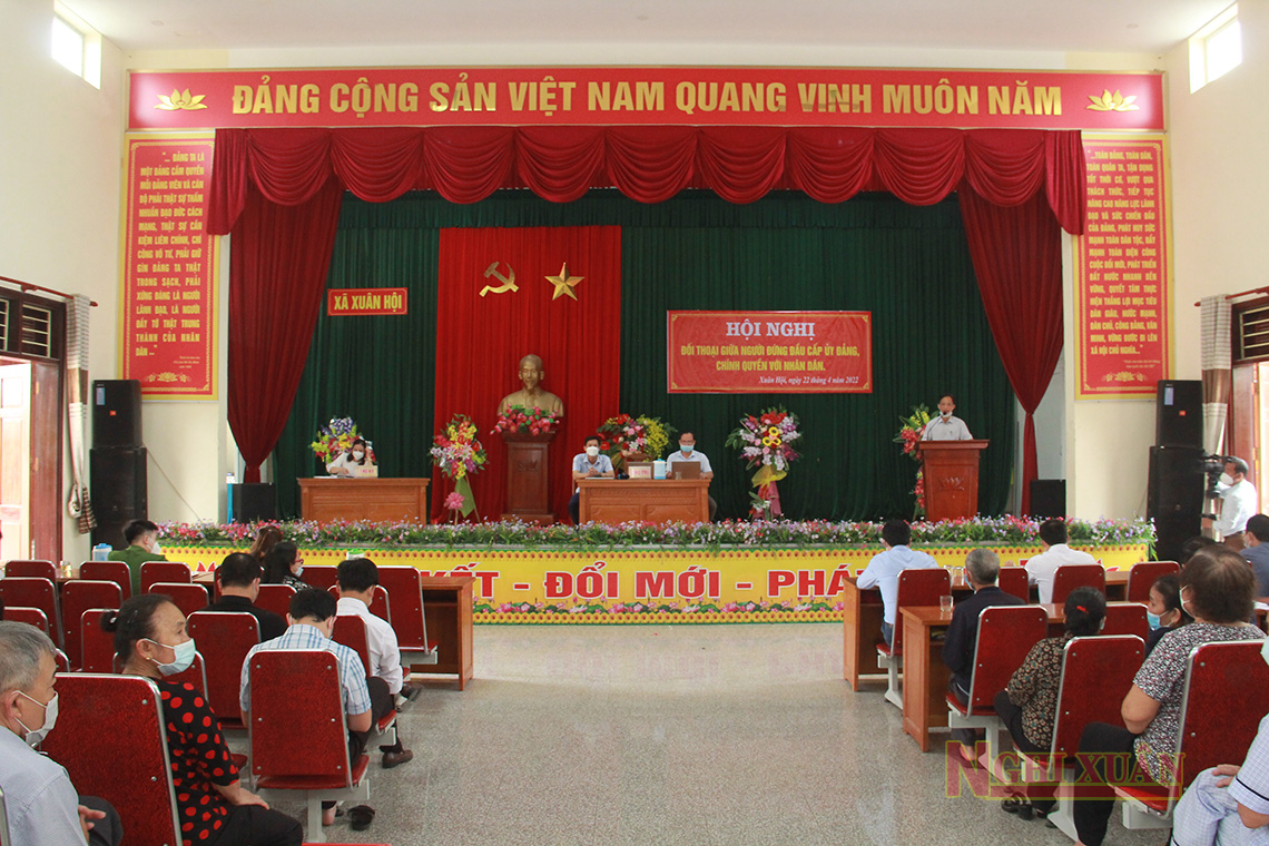 Xã Xuân Hội đối thoại giữa người đứng đầu cấp ủy Đảng, chính quyền với Nhân dân