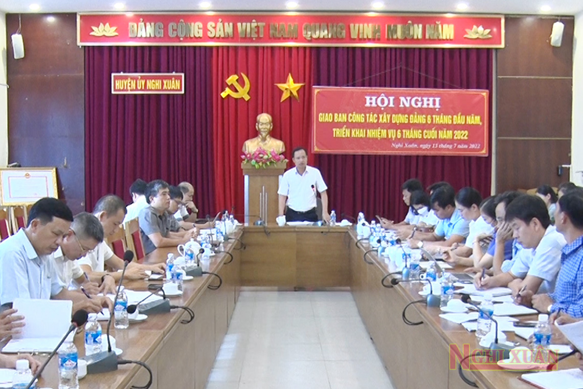 Nghi Xuân giao ban công tác xây dựng Đảng 6 tháng đầu năm