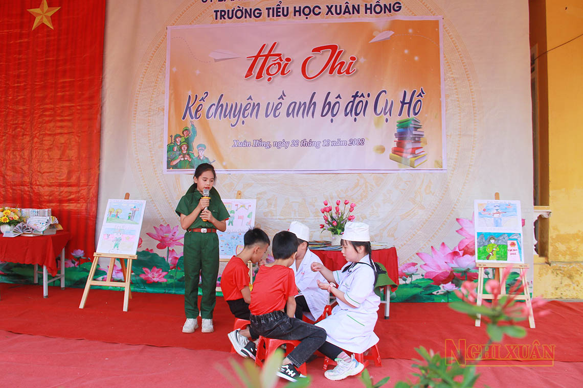 Học sinh Nghi Xuân có nhiều trải nghiệm bổ ích trong ngày truyền thống quân đội nhân dân Việt Nam