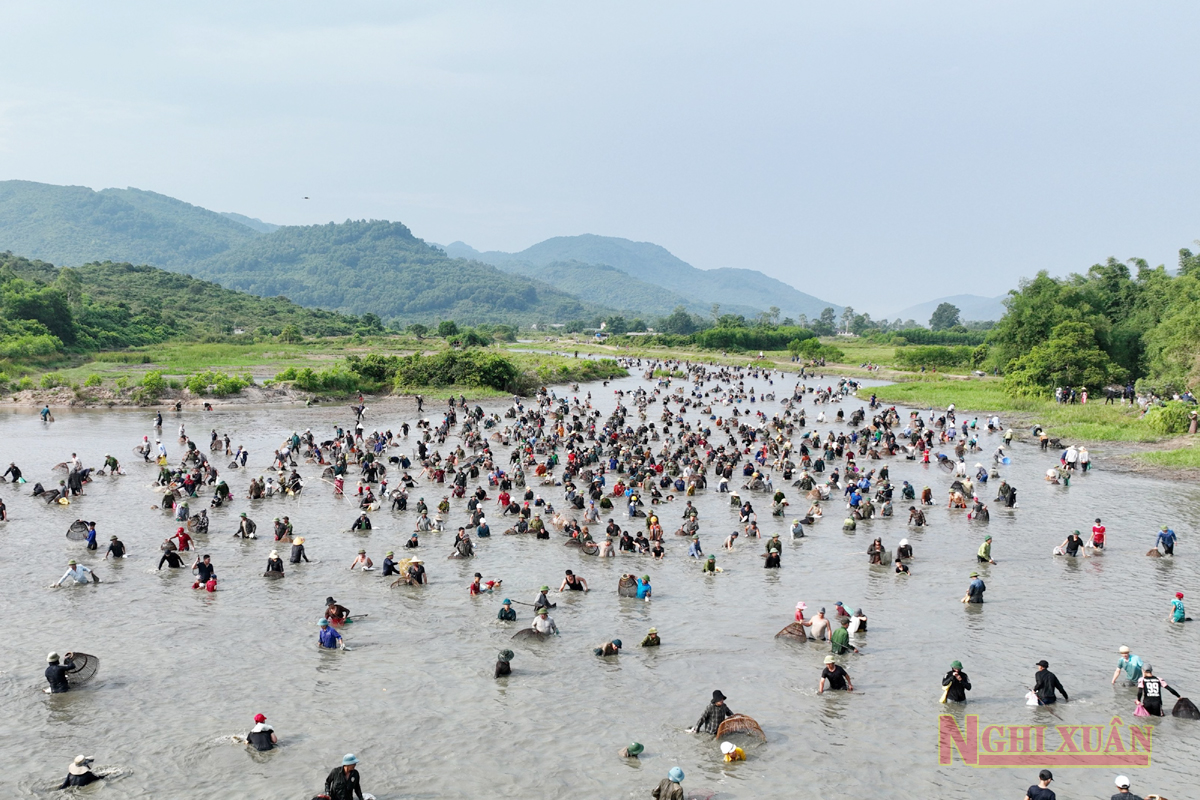 Hàng nghìn người dân tham gia lễ hội đánh cá Vực Rào